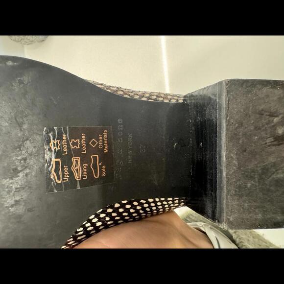 Rag & Bone Rover Black and White Chelsea Boot EU37/US 6.5 - Picture 9 of 12